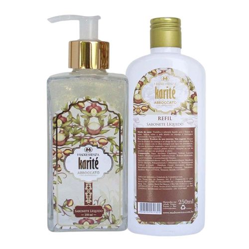 KIT Sabonete Líquido + Refil Karité Madressenza 250ml 16 Sem cor KIT Sabonete Líquido + Refil Karité Madressenza 250ml 16 Sem cor