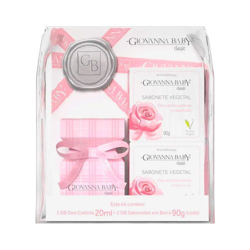 Kit Giovanna Baby Classic Colônia 20ml + 2 Sabonetes Vegetais 90g 300g 012 Rosa Bebê Kit Giovanna Baby Classic Colônia 20ml + 2 Sabonetes Vegetais 90g 300g 012 Rosa Bebê