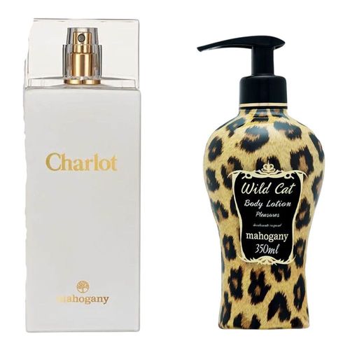 KIT Fragrância Charlot + Hidratante Wild Cat Mahogany 350ml KIT Fragrância Charlot + Hidratante Wild Cat Mahogany 350ml