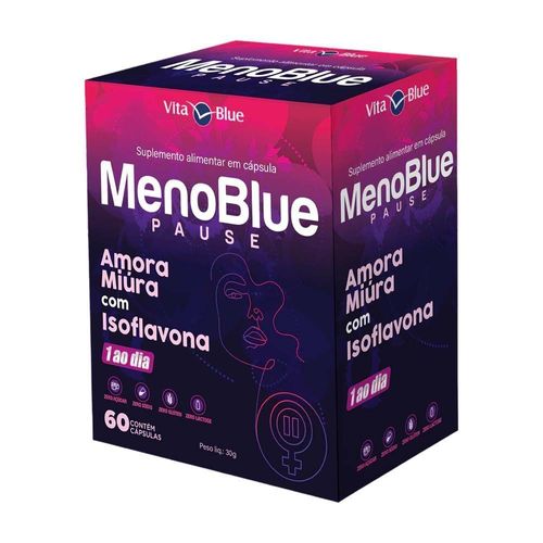 Meno Blue Pause Vita Blue 60 Cápsulas Sem sabor Sem cor Meno Blue Pause Vita Blue 60 Cápsulas Sem sabor Sem cor
