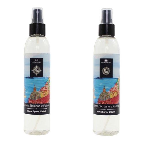 KIT 2 Home Spray Limão Siciliano E Peônia Madressenza 200ml KIT 2 Home Spray Limão Siciliano E Peônia Madressenza 200ml