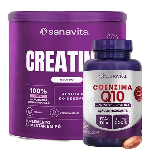 KIT Coenzima Q10 + Creatina Sanavita 300g