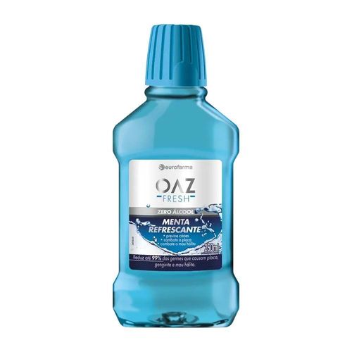 Enxaguante Bucal OAZ Menta Refrescante Eurofarma 250ml