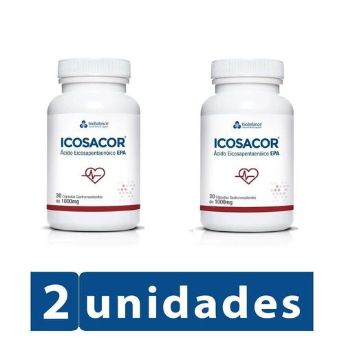 KIT 2 Icosacor 1000mg 30 Cápsulas