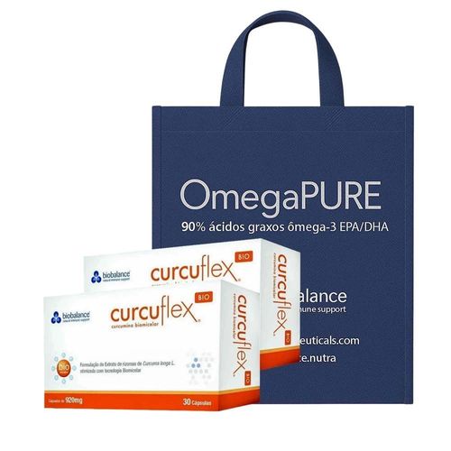 KIT 2 Curcuflex 30 Cápsulas 920mg + Sacola TNT Biobalance KIT 2 Curcuflex 30 Cápsulas 920mg + Sacola TNT Biobalance