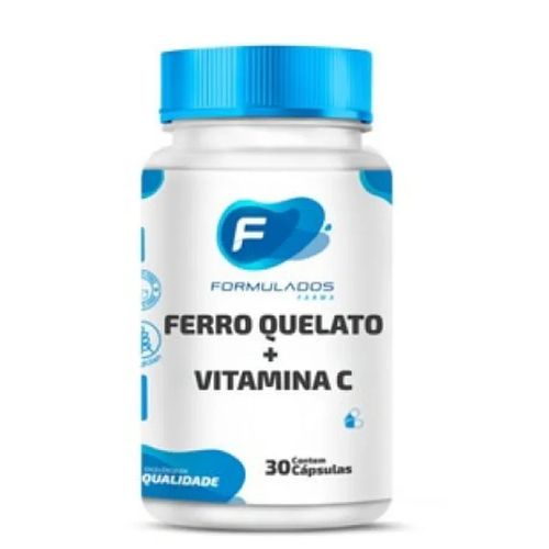 Ferro Quelato 34mg + Vitamina C 100mg – 30 Cápsulas Ferro Quelato 34mg + Vitamina C 100mg – 30 Cápsulas