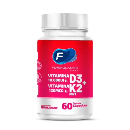 Vitamina D3 10.000 Ui + Vitamina K2 Mk7 120mcg 60 Cápsulas Vitamina D3 10.000 Ui + Vitamina K2 Mk7 120mcg 60 Cápsulas