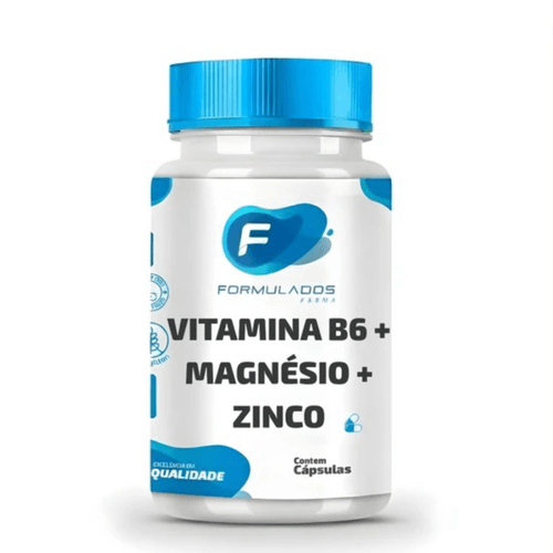 Vitamina B6 + Magnésio Quelato + Zinco Quelato 60 Cápsulas Vitamina B6 + Magnésio Quelato + Zinco Quelato 60 Cápsulas