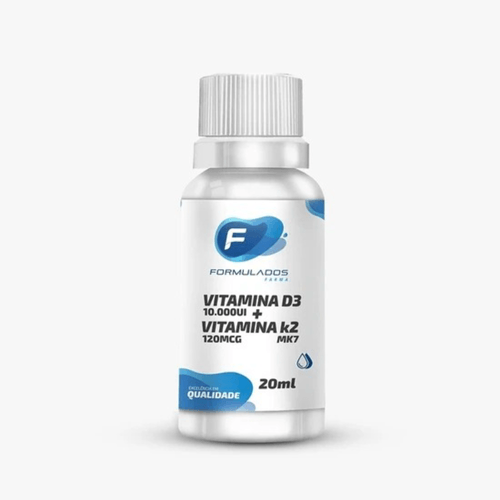 Vitamina D3 10.000 Ui + Vitamina K2 MK7 120 mcg em 5 Gotas Vitamina D3 10.000 Ui + Vitamina K2 MK7 120 mcg em 5 Gotas