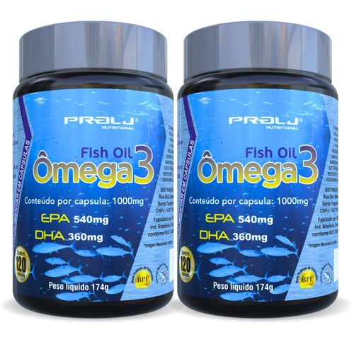 ÔMEGA 3 FISH OIL 1000MG 120 CÁPSULAS KIT 2 ÔMEGA 3 FISH OIL 1000MG 120 CÁPSULAS KIT 2