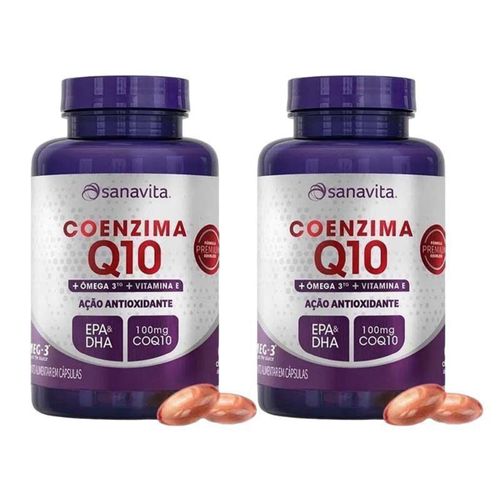 KIT 2 Coenzima Q10 Sanavita 60 Cápsulas KIT 2 Coenzima Q10 Sanavita 60 Cápsulas