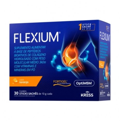 Flexium Suplemento Alimentar Colágeno Kress Laranja 30sachês Flexium Suplemento Alimentar Colágeno Kress Laranja 30sachês