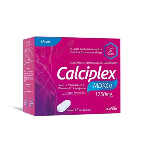 Calciplex MDKCa 1250mg Suplemento Alimentar Ecofitus 60cpr