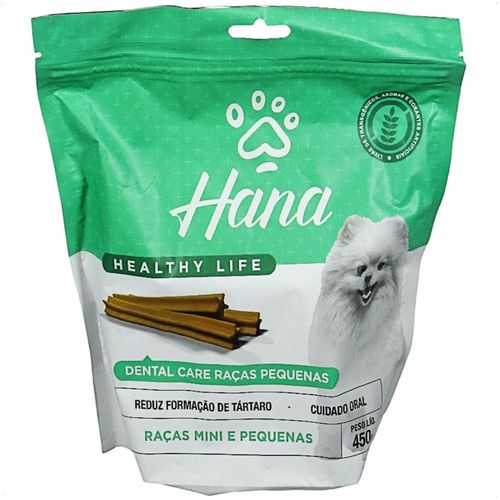 SNACK HANA LIFE DENTAL CARE CÃES ADULTOS RAÇAS MINI E PEQUENAS 450G