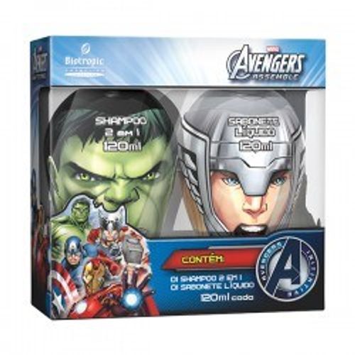 Kit-Avengers-2-Esponjas---Sabonete-Liquido-120ml Kit-Avengers-2-Esponjas---Sabonete-Liquido-120ml