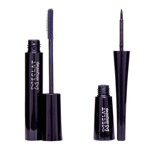 KIT Rímel Preto + Delineador Líquido Preto Eclat Hipoalergênico Alergoshop KIT Rímel Preto + Delineador Líquido Preto Eclat Hipoalergênico Alergoshop