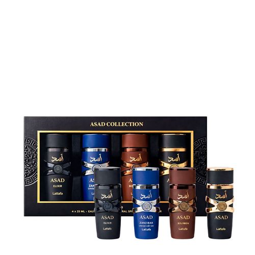 Kit Lattafa Asad Collection Masculino - Eau de Parfum 4x25ml Kit