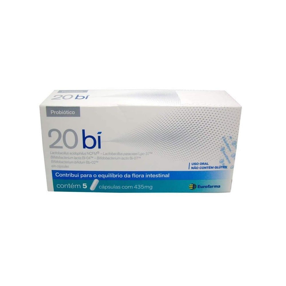 Probióticos 20BI Momenta 5 Cápsulas - Drogarias Pacheco
