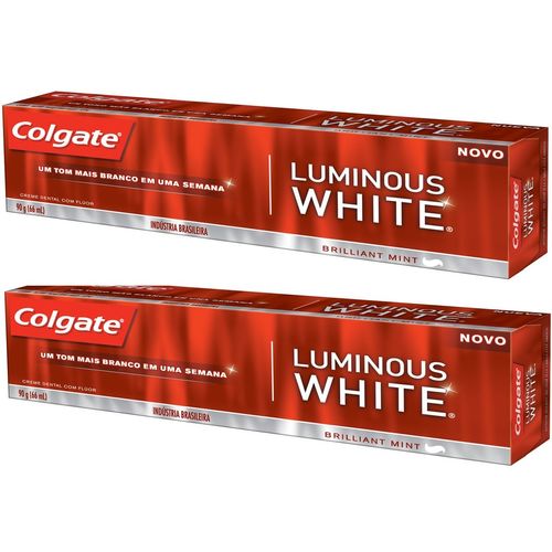 Creme-Dental-Colgate-Luminous-White-90g-C-2-unidades Creme-Dental-Colgate-Luminous-White-90g-C-2-unidades