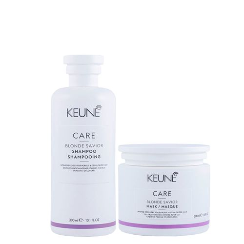 Kit Keune Cuidado da Cor Blonde Savior - Shampoo 300ml + Máscara de Reparação 200ml Kit