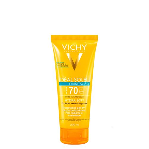 Protetor Solar Corporal Vichy Idéal Soleil Hydrasoft Fps 70 200ml FPS 70 Protetor Solar Corporal Vichy Idéal Soleil Hydrasoft Fps 70 200ml FPS 70