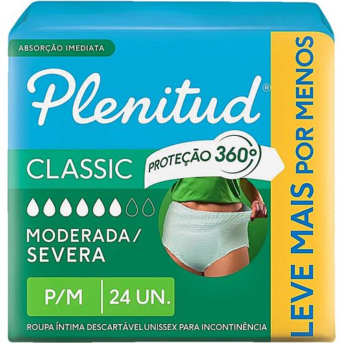 Roupa Íntima Descartável Unissex Classic Plenitud P/M 24 unidades Roupa Íntima Descartável Unissex Classic Plenitud P/M 24 unidades