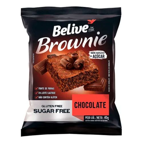 Brownie Zero sem Glúten Chocolate Belive 40g Brownie Zero sem Glúten Chocolate Belive 40g