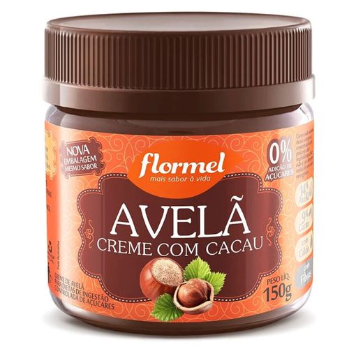 Creme de Avelã com Cacau Zero Flormel 150g Creme de Avelã com Cacau Zero Flormel 150g