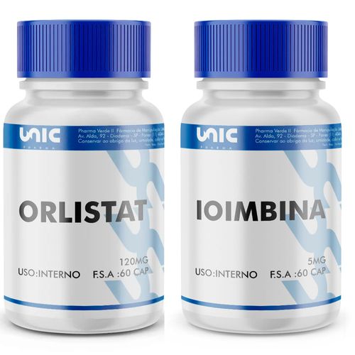 Kit Orlistat 120mg 60 Caps + Ioimbin 5mg 60 Caps Kit Orlistat 120mg 60 Caps + Ioimbin 5mg 60 Caps