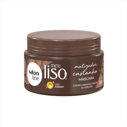 Salon Line Meu Liso Máscara Matiz Castanho 300g