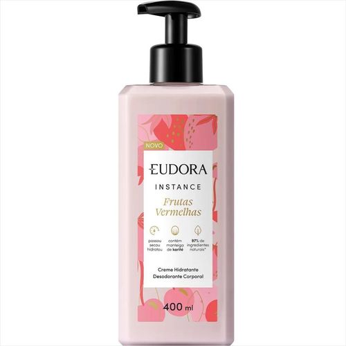 Eudora Instance Frutas Vermelhas Loção Hidratante 400ml Eudora Instance Frutas Vermelhas Loção Hidratante 400ml