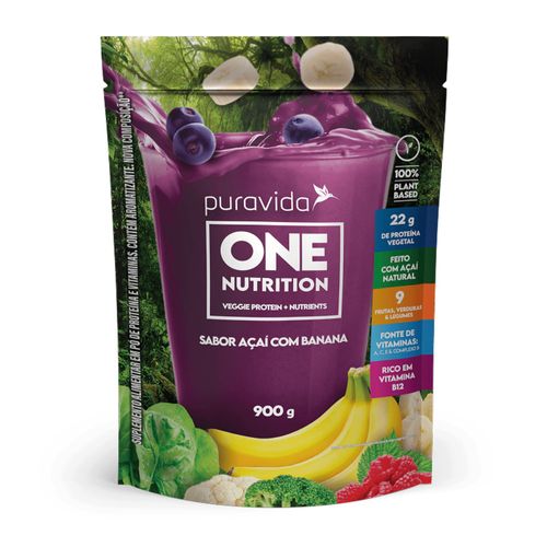 One Nutrition Açaí com Banana Puravida 900g One Nutrition Açaí com Banana Puravida 900g