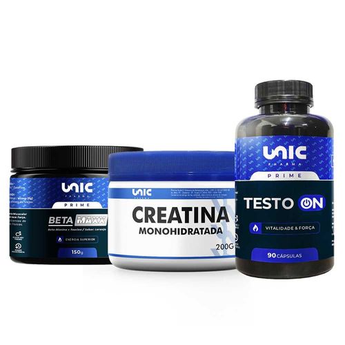 Beta Maxx 150g mais Creatina 200g mais Testo On 90 Cáps