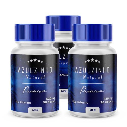 Kit 3 Frascos De Azulzinho Natural - 30 Doses