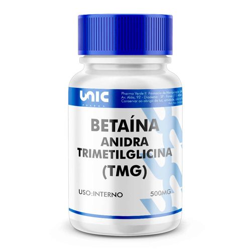 Betaína Anidra (Trimetilglicina TMG) 500mg - 30cáps