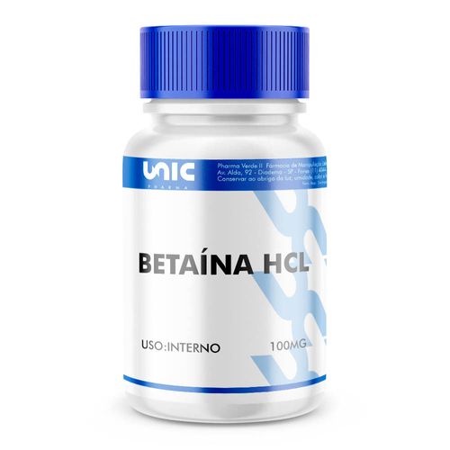 Betaína Hcl 100Mg - 60 Cápsulas