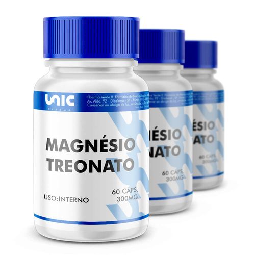 Kit 3 Magnésio L-Treonato 300mg 60 Cáps (cada)
