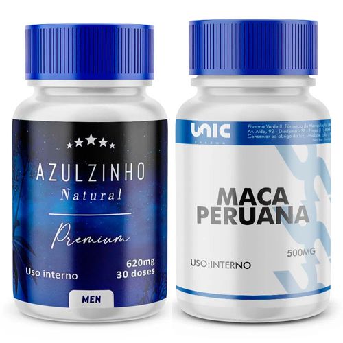 Azulzinho Natural + Maca Peruana  500Mg - 30 Doses