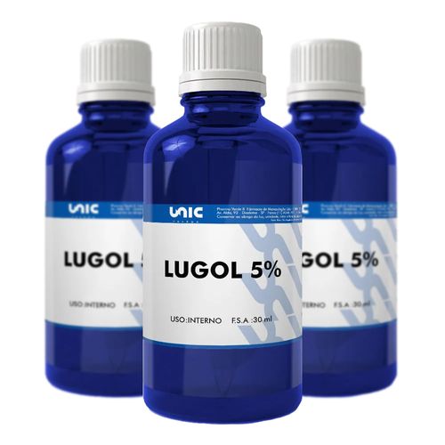 lugol 5% iodo Inorgânico 30Ml Kit c/3 lugol 5% iodo Inorgânico 30Ml Kit c/3