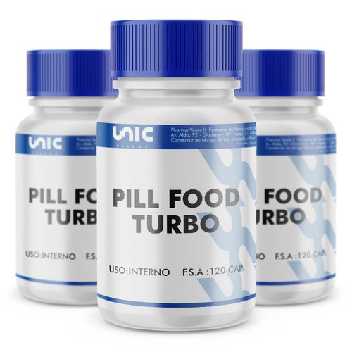 Kit 3 Pill Food Turbo 120 Cáps