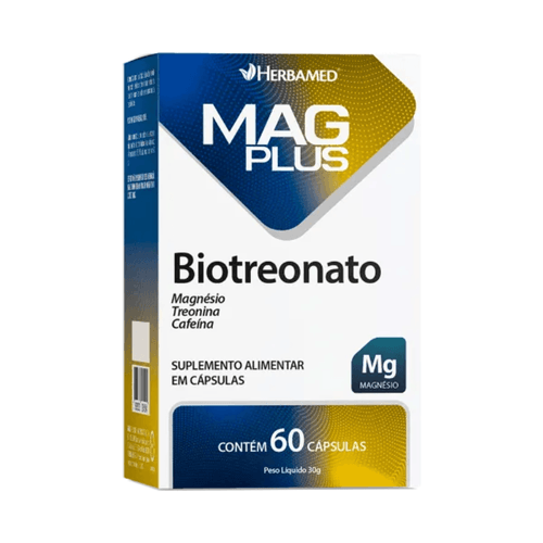 Mag Plus Biotreonato C/60 Cápsulas - Herbamed Mag Plus Biotreonato C/60 Cápsulas - Herbamed