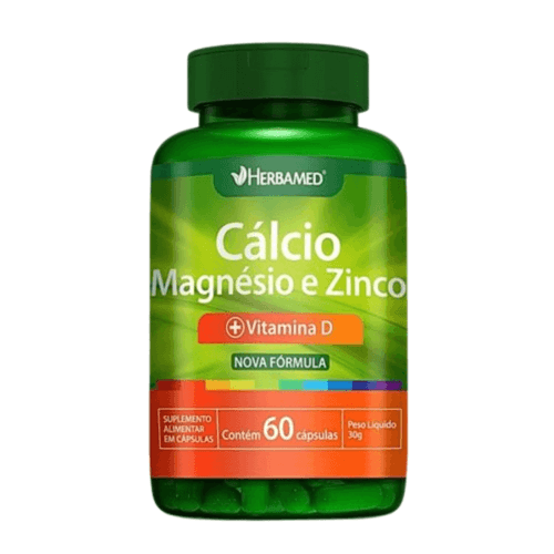 Cálcio, Magnésio e Zinco C/60 Cápsulas - Herbamed Cálcio, Magnésio e Zinco C/60 Cápsulas - Herbamed