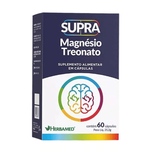 Supra Magnésio Treonato C/60 Cápsulas- Herbamed Supra Magnésio Treonato C/60 Cápsulas- Herbamed