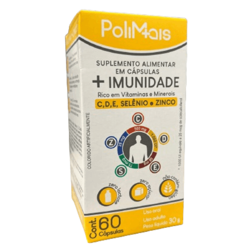 PoliMais + Imunidade C/60 Cápsulas - Nutriex PoliMais + Imunidade C/60 Cápsulas - Nutriex