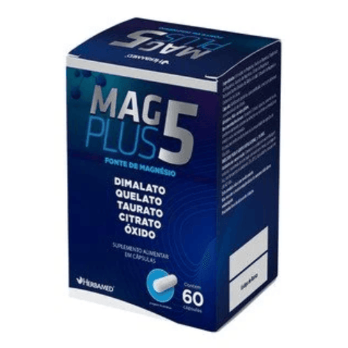 Mag Plus 5 - C/60 Cápsulas - Herbamed