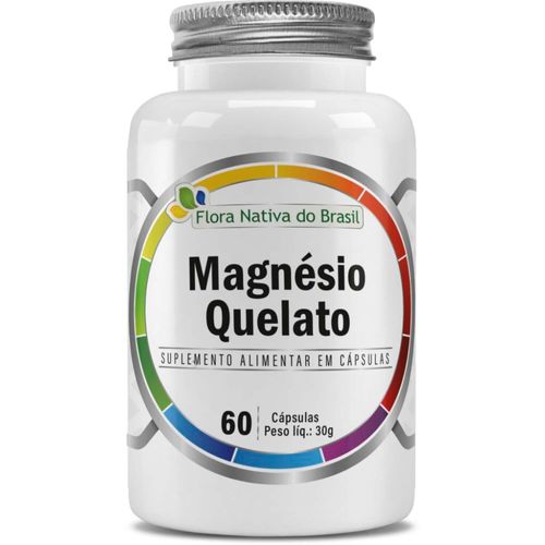 Magnésio Quelato Energia Ossos 60 Cápsulas Flora Nativa