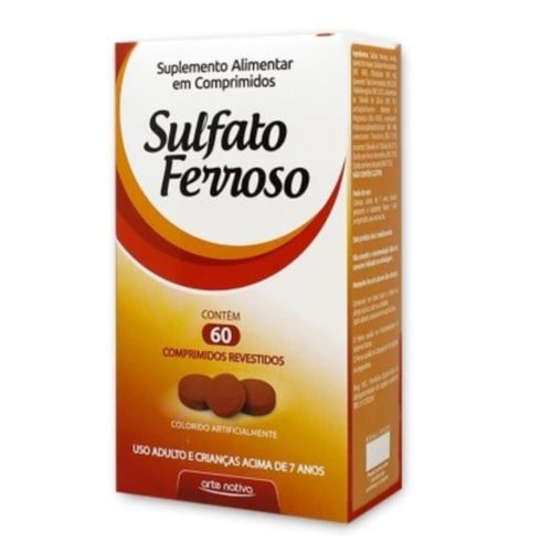 Sulfato Ferroso 270MG C/60 Comprimidos - Arte Nativa