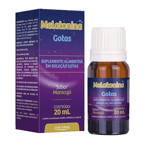 Melatonina Gotas 0,21mg Maracujá 20Ml Arte Nativa