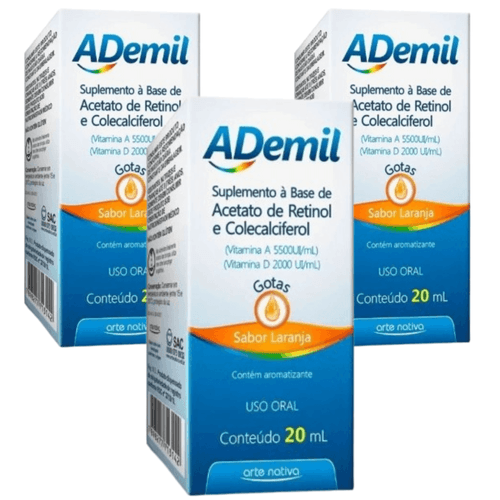 Kit C/3 Ademil A+D Sol 20ml - Arte Nativa Kit C/3 Ademil A+D Sol 20ml - Arte Nativa