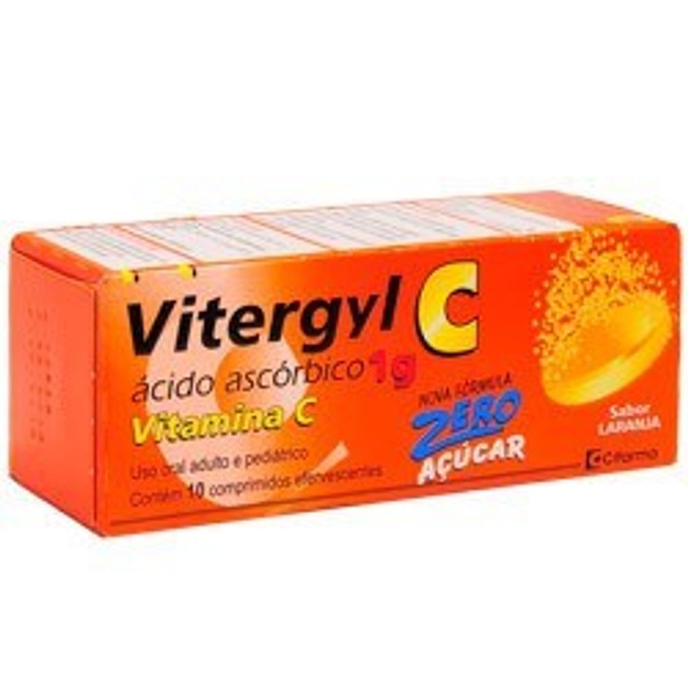 Vitamina C Vitergyl C Efervescente 1g Grb 10 Comprimidos - Drogarias Pacheco